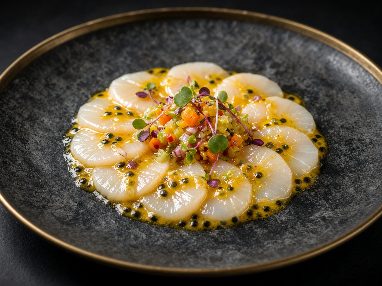 Scallops mignonette