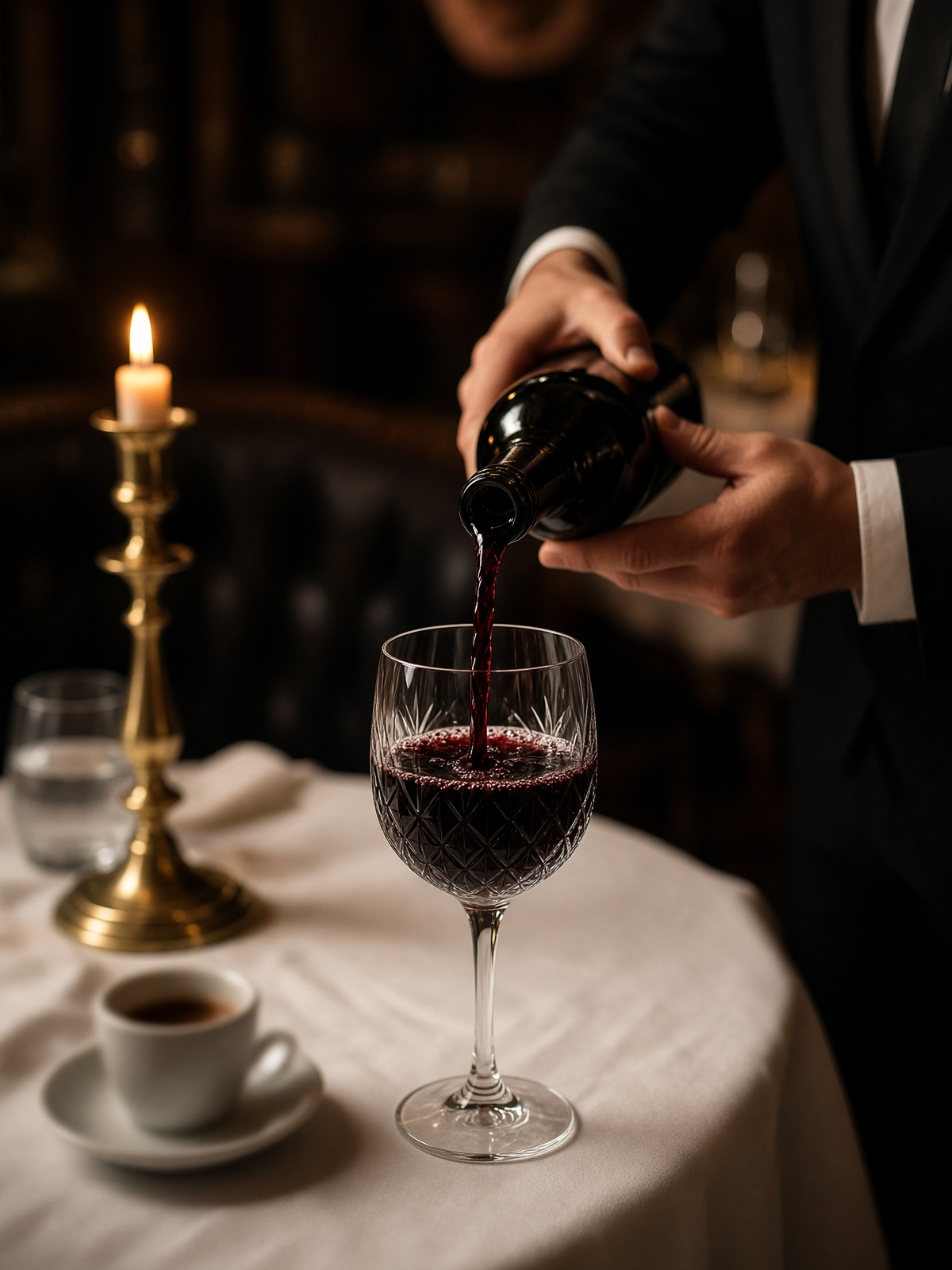 Bourgogne servi à table